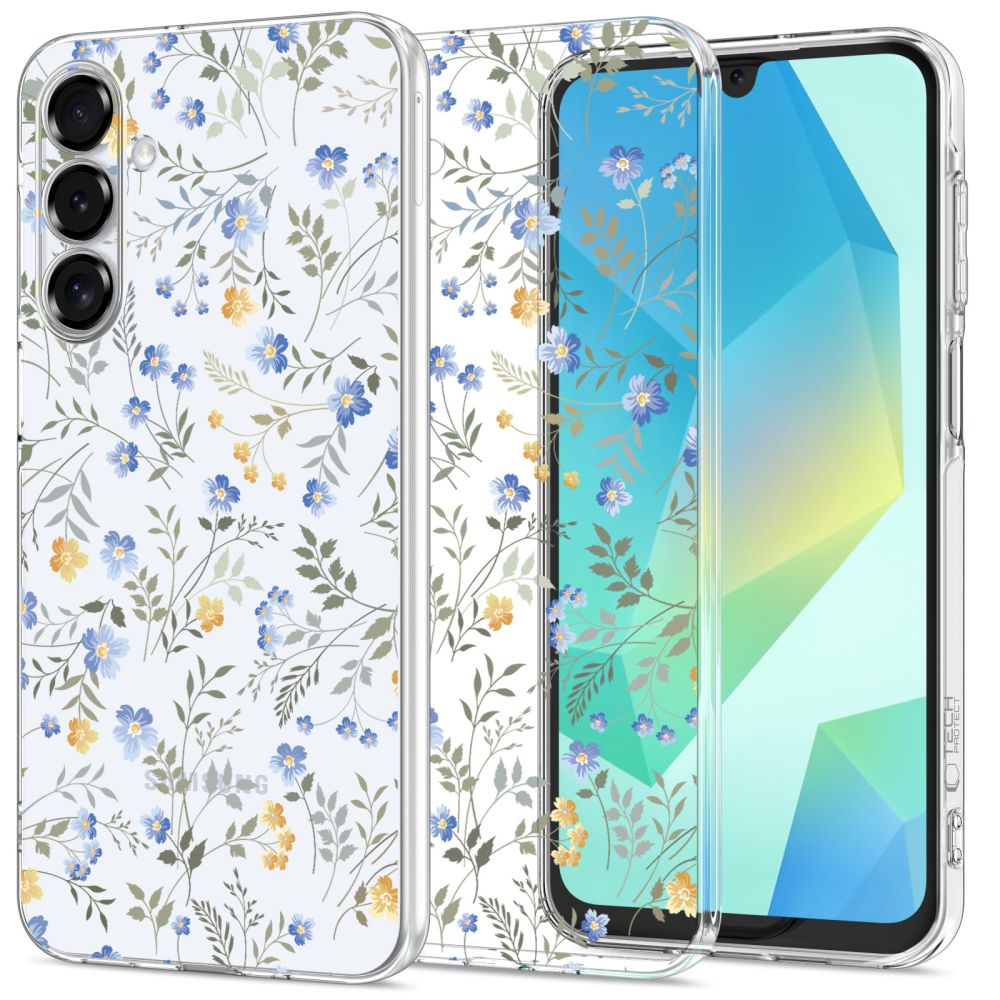 Tech-Protect Flexair Clear Θήκη Samsung Galaxy A16 - Διάφανη με λουλούδια