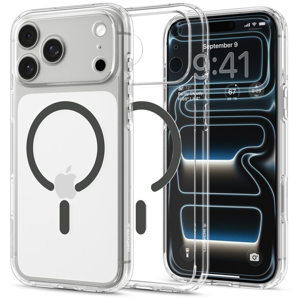 Θήκη Spigen Ultra Hybrid MagFit Clear Graphite για iPhone 17 Pro και iPhone 18 Pro