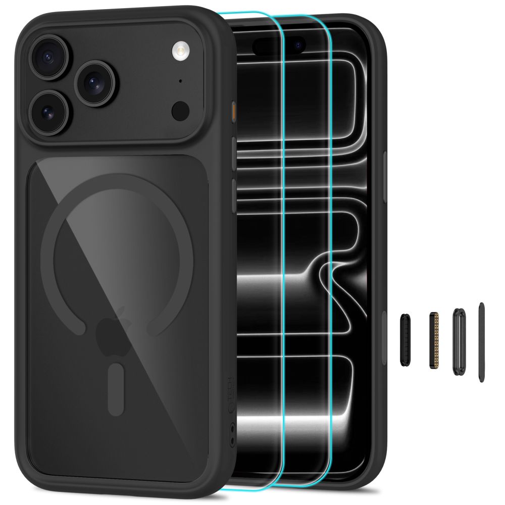 Θήκη Tech Protect MagOne MagSafe CC Black Clear για iPhone 17 Pro και iPhone 18 Pro