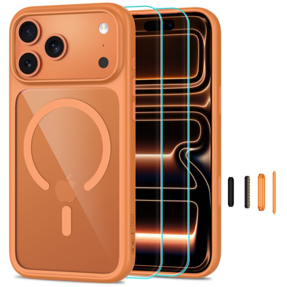 Θήκη Tech Protect MagOne MagSafe CC Cosmic Orange Clear για iPhone 17 Pro και iPhone 18 Pro