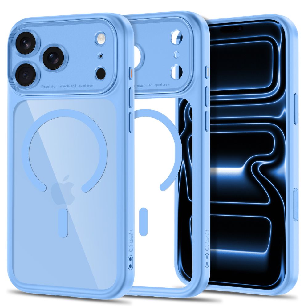 Θήκη Tech Protect MagPeak MagSafe CC Light Blue Clear για iPhone 17 Pro και iPhone 18 Pro