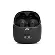 Τα JBL Tune Flex TWS Wireless - Black τοποθετημένα στη θήκη φόρτισης με φωτιζόμενη ένδειξη