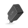 Φορτιστής Tech Protect Fast Charger 2-Port USB-C  PD45W Gan  - Black