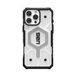 iPhone 16 Pro  μέσα στη θήκη UAG Pathfinder MagSafe σε Ice χρώμα, έτοιμο για χρήση.