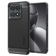 Θήκη Spigen Rugged Armor για Xiaomi 14T Pro σε μαύρο χρώμα, μπροστινή όψη