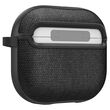 Θήκη Spigen Urban Fit για AirPods 4 σε μαύρο χρώμα με αξεσουάρ.