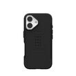 iPhone 16 τοποθετημένο στη θήκη UAG Civilian Magsafe Black, αναδεικνύοντας την εφαρμογή και το στυλ.