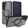 Πλάγια όψη της θήκης Tech Protect για Samsung Galaxy S24 FE 5G σε ματ μαύρο χρώμα.
