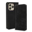 Θήκη Bodycell PU Leather Book iPhone 16 Pro σε μαύρο χρώμα