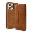 Θήκη Bodycell PU Leather Book iPhone 16 Pro Max σε καφέ χρώμα