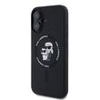 Θήκη Karl Lagerfeld iPhone 16 με σχέδιο Karl & Choupette’s Head σε μαύρο χρώμα