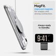Πίσω όψη θήκης Spigen Ultra Hybrid MagFit Zero One White με διαφανή σχεδιασμό