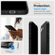 Πίσω όψη θήκης Spigen Liquid Air Matte Black με γεωμετρικό μοτίβο