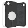 ech Protect Liquid Silicone MagSafe - Black τοποθετημένη στο iPhone 16e, κομψός σχεδιασμός.Ελαστική αλλά ανθεκτική κατασκευή για τέλεια εφαρμογή στο iPhone 16e.