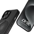 Πλευρική όψη θήκης MagRing Matte Black για iPhone 16e