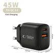 NCA45W GaN charger USB-A QC3.0 fast charging