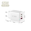 Φορτιστής τοίχου 65W USB-C PD & QC3.0 υψηλής ταχύτητας