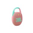 JBL Clip 5 φορητό ηχείο Bluetooth με JBL Pro Sound σε ροζ χρώμα