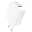 Acefast GaN Fast Charger 65W White με 2 USB-C και USB-A