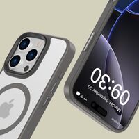 Θήκη iPhone 16 Pro Max Tech Protect Magmat - Matte Titanium με ενσωματωμένη υποστήριξη MagSafe.