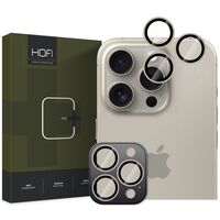 Hofi Pro+ Camera Camring Cover iPhone 16 Pro/16 Pro Max - μπροστινή όψη με τιτανίου φινίρισμα.