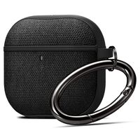 Μαύρη θήκη Spigen Urban Fit για AirPods 4 σε μοντέρνο σχεδιασμό.