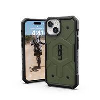 Φωτογραφία: Θήκη iPhone 15 Pro UAG Pathfinder Olive Drab σε μπροστινή όψη