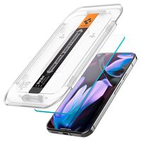 Συσκευασία Spigen GLAS.tR EZ Fit 2 Pack για Google Pixel 9 Pro XL με ειδικό πλαίσιο EZ Fit.