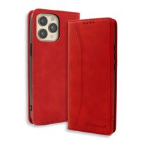 Θήκη Bodycell PU Leather Book iPhone 16 Pro Max σε κόκκινο χρώμα