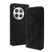 Κομψή μαύρη θήκη βιβλίο Bodycell PU Leather για OnePlus 12 5G