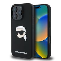 Θήκη Karl Lagerfeld iPhone 16 Pro Max Karl Head MagSafe σε Matte Black