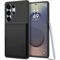 Μαύρη θήκη Spigen Slim Armor CS για Samsung Galaxy S25 Ultra 5G - Εμπρόσθια όψη