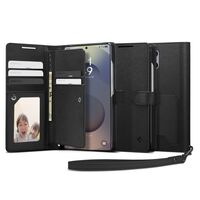 Θήκη Spigen Wallet "S" για Samsung Galaxy S25 Ultra 5G - Μπροστινή όψη με μαγνητικό κλείσιμο
