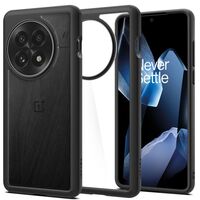 Μπροστινή όψη του κινητού με τη θήκη: OnePlus 13 5G με Spigen Ultra Hybrid Matte Black - Κομψή & Ανθεκτική Προστασία