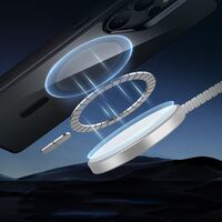 Κοντινή λήψη του μαγνητικού δακτυλίου HaloLock στη θήκη ESR Classic σε Clear/Black