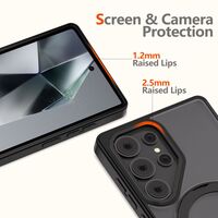 Η ματ μαύρη θήκη Tech-Protect MagRing τοποθετημένη σε Samsung Galaxy S25 Ultra 5G