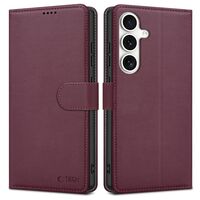 Tech-Protect Wallet θήκη για Samsung Galaxy S25 5G σε απόχρωση Mulberry