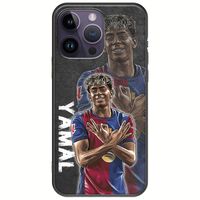 Football Stars - Lamine Yamal iPhone 15 Pro Black TPU (Μαύρη Σιλικόνη)