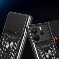 Ανθεκτική θήκη Xiaomi Redmi Note 14 4G με συρόμενο κάλυμμα κάμερας