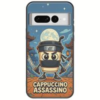 Brainrot - Cappuccino Assasino Google Pixel 7 5G Black TPU (Μαύρη Σιλικόνη)