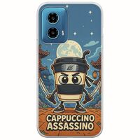 Brainrot - Cappuccino Assasino Motorola Moto G34 5G Flexible TPU (Διάφανη Σιλικόνη)
