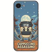 Brainrot - Cappuccino Assasino iPhone 16e Black TPU (Μαύρη Σιλικόνη)