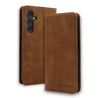 Καφέ θήκη βιβλίο PU για Samsung Galaxy S25+