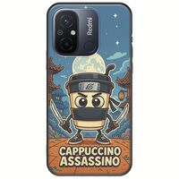 Brainrot - Cappuccino Assasino Xiaomi Redmi 12C Black TPU (Μαύρη Σιλικόνη)