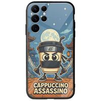 Brainrot - Cappuccino Assasino Samsung Galaxy S22 Ultra Groove TPU (Tempered Glass και TPU)