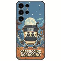 Brainrot - Cappuccino Assasino Samsung Galaxy S25 Ultra 5G Black TPU (Μαύρη Σιλικόνη)