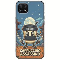 Brainrot - Cappuccino Assasino Samsung Galaxy A22 5G Black TPU (Μαύρη Σιλικόνη)