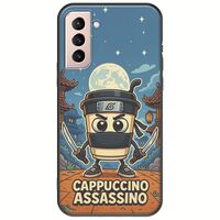 Brainrot - Cappuccino Assasino Samsung Galaxy S21 Black TPU (Μαύρη Σιλικόνη)