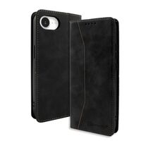 Θήκη Bodycell PU Leather Book iPhone 16e σε μαύρο χρώμα