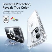 ESR iPhone 17 θήκη διάφανη με πλαίσιο και ενσωματωμένο stand